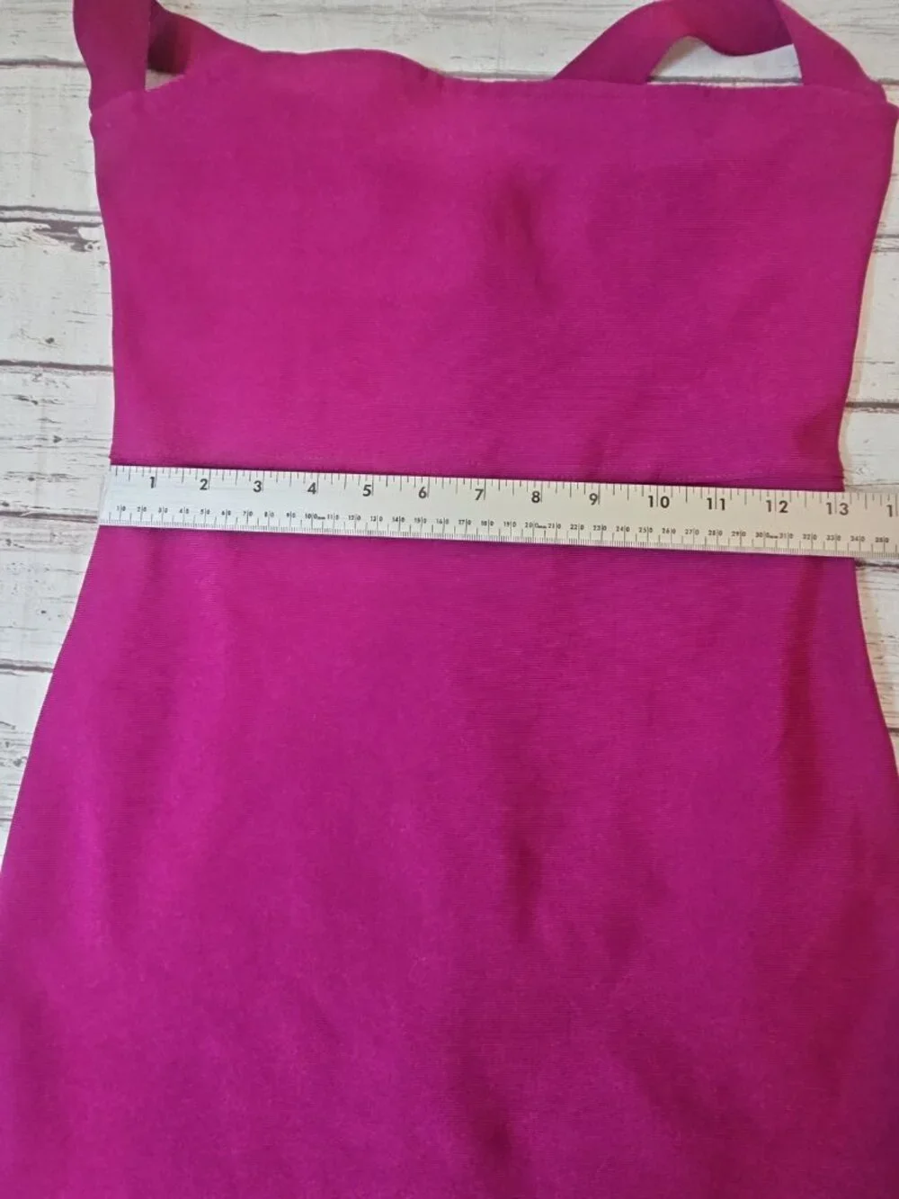Akira Halter Neck Peplum Mermaid Bandage Cocktail Dress Magenta L